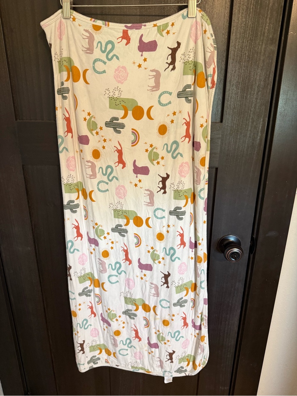 Emerson & Friends Western Horse Double Layer Bamboo Baby Blanket